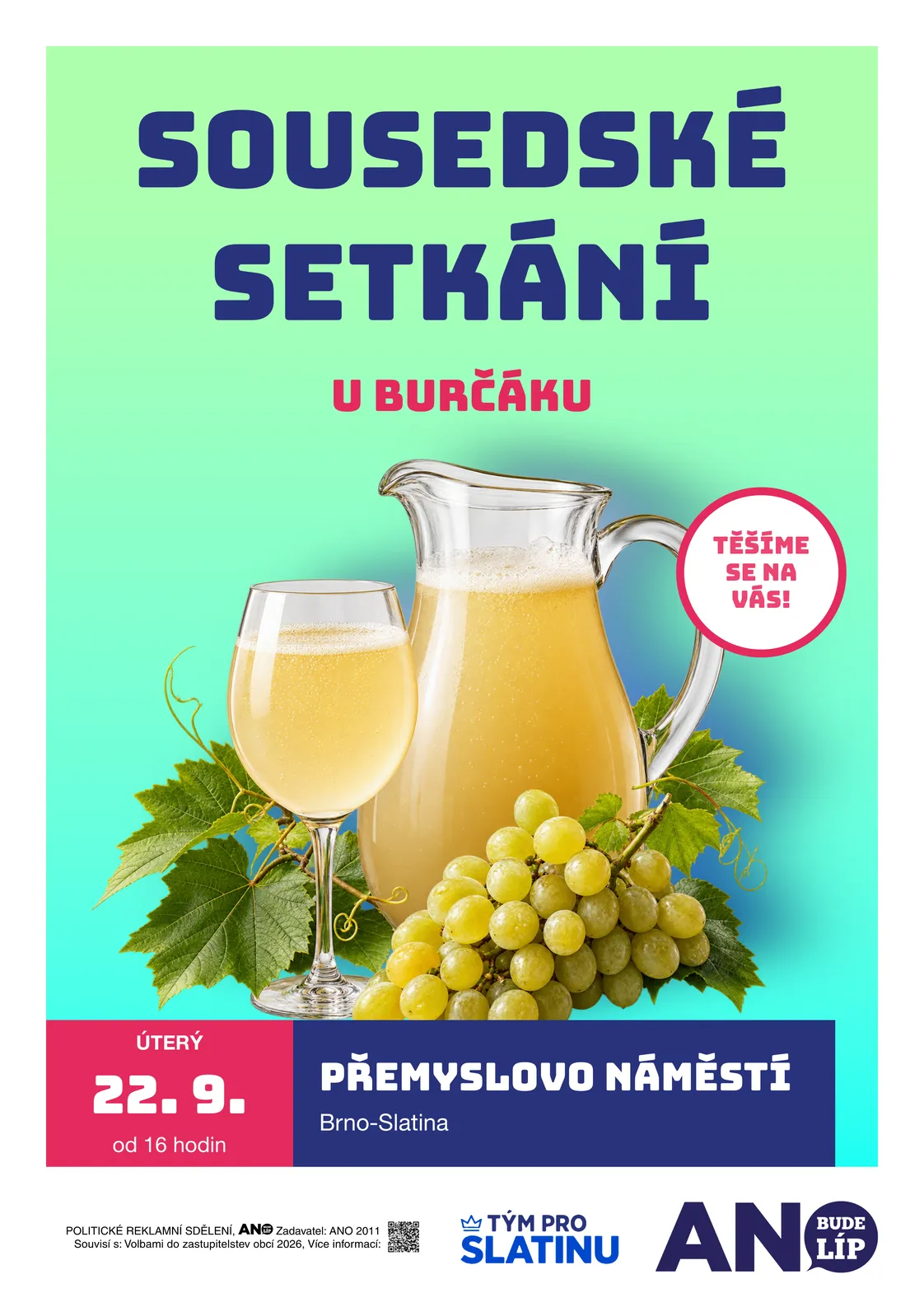 Pozvánka na setkání s občany – úterý 22. září 2026 od 16:00